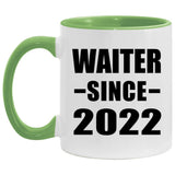 Waiter Since 2022 - 11oz Accent Mug Green
