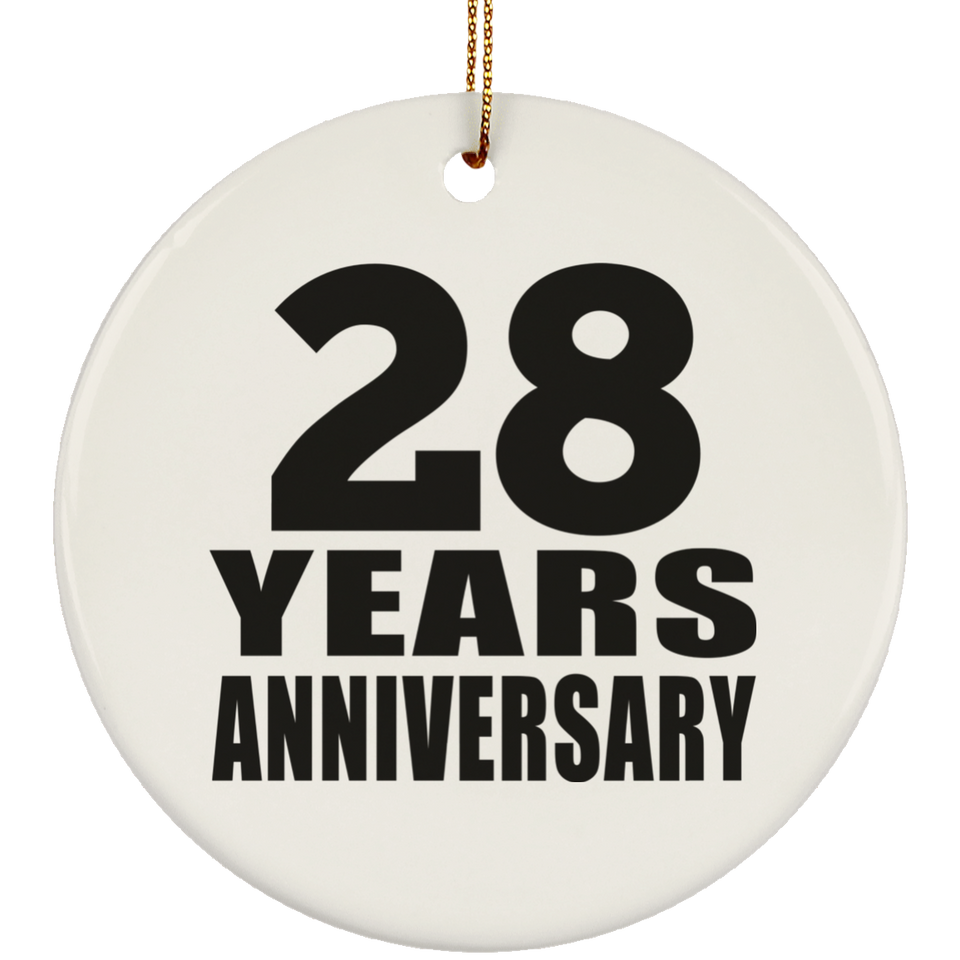 28th Anniversary 28 Years - Circle Ornament