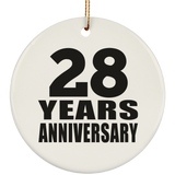 28th Anniversary 28 Years - Circle Ornament