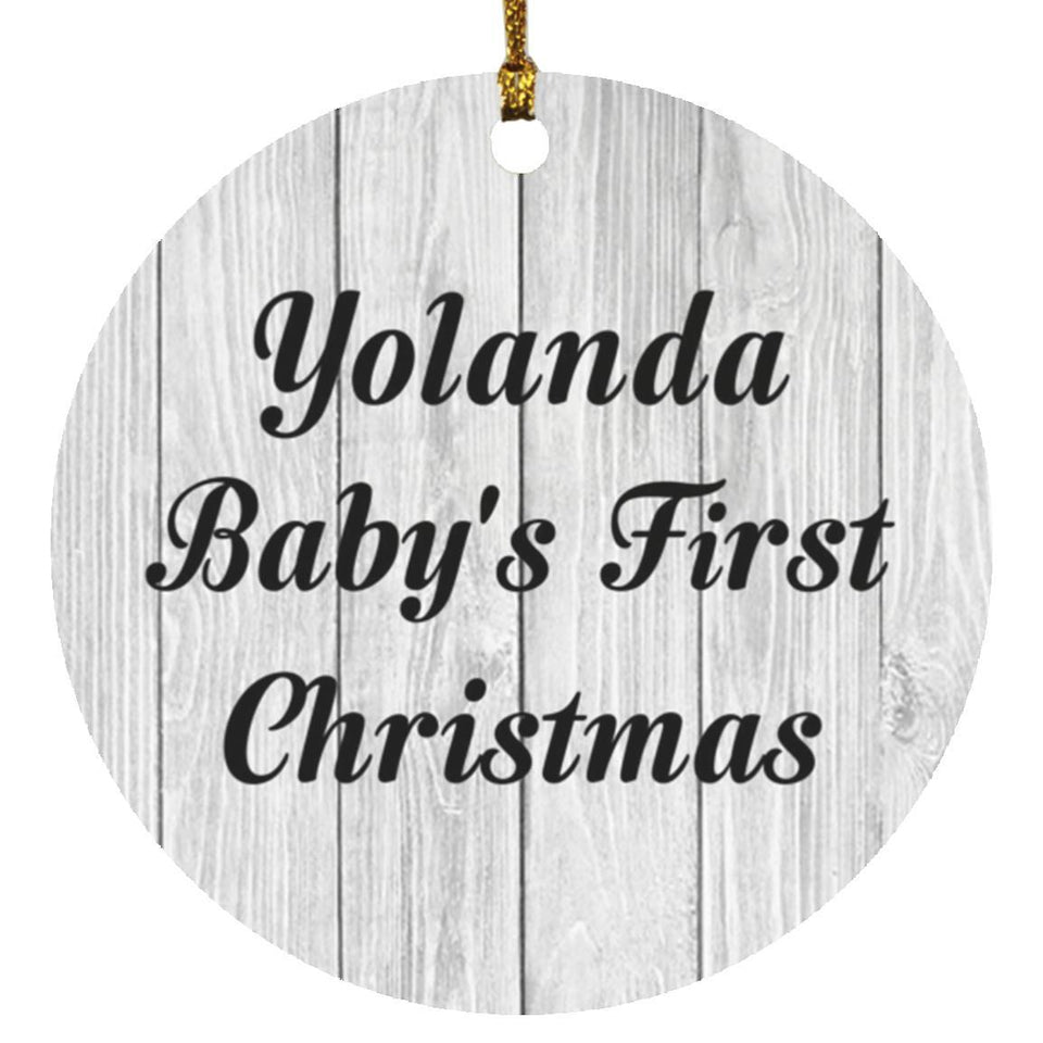 Yolanda Baby's First Christmas - Circle Ornament F