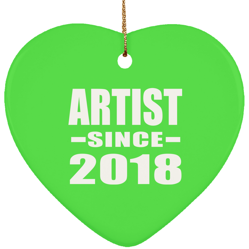 Artist Since 2018 - Heart Ornament