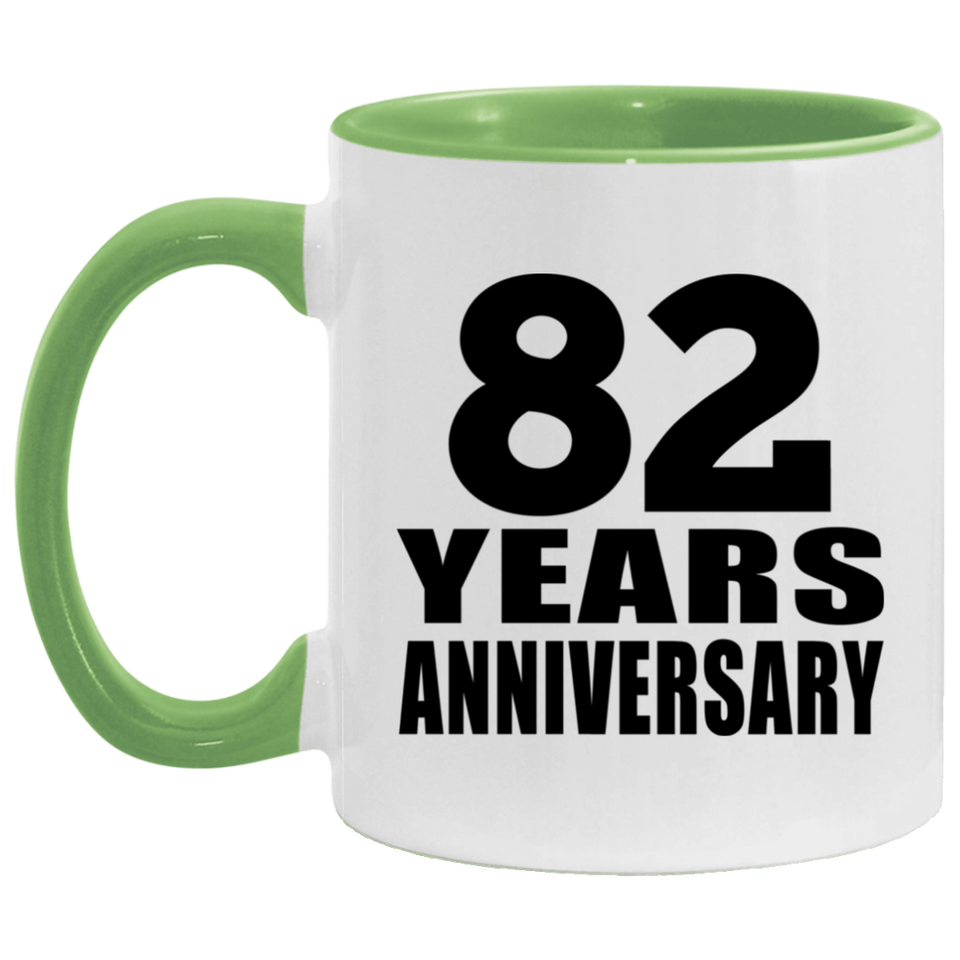 82nd Anniversary 82 Years - 11oz Accent Mug Green