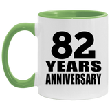 82nd Anniversary 82 Years - 11oz Accent Mug Green