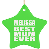 Melissa Best Mum Ever - Star Ornament