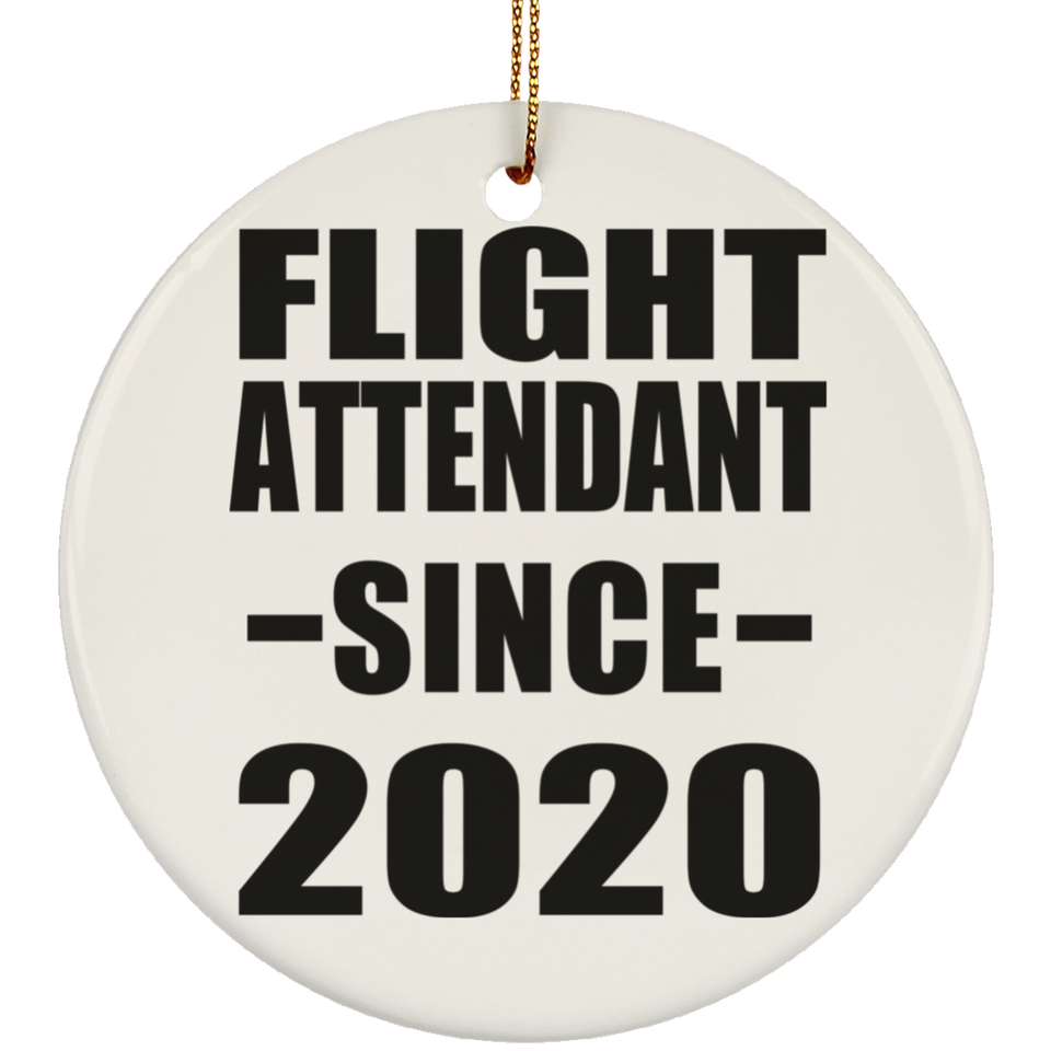 Flight Attendant Since 2020 - Circle Ornament