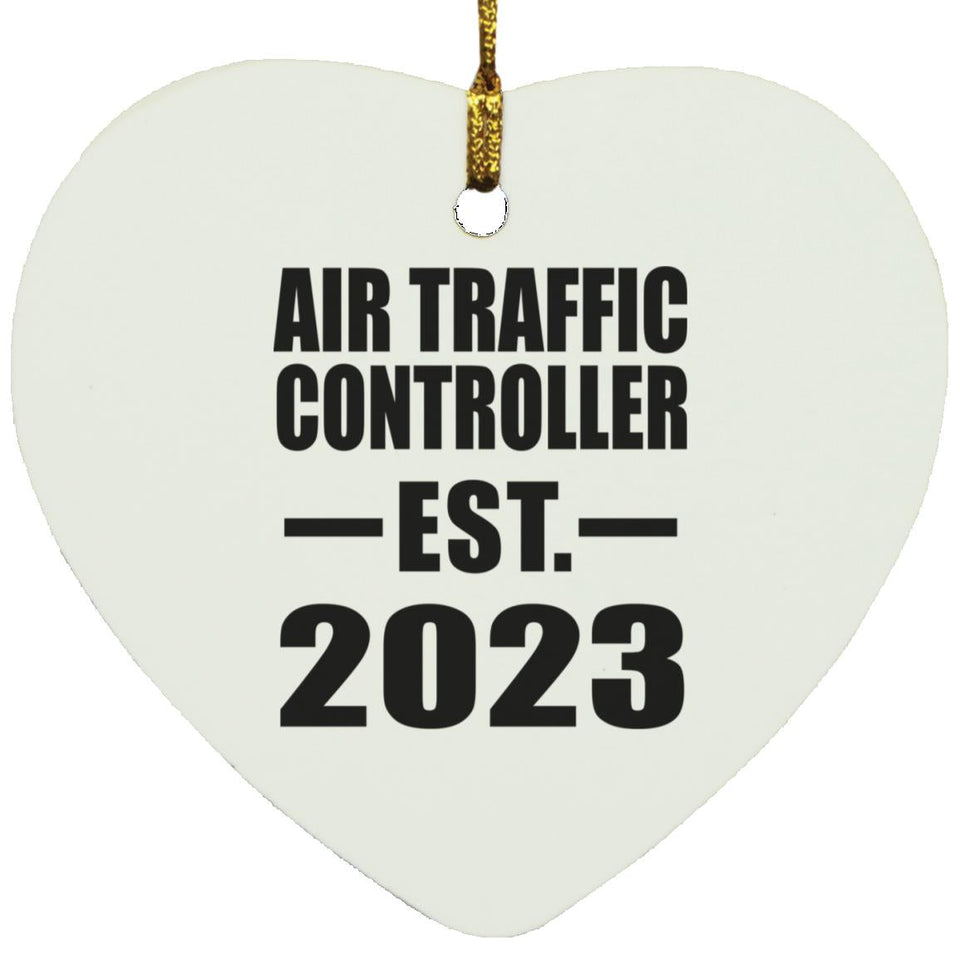 Air Traffic Controller Established EST. 2023 - Heart Ornament