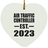 Air Traffic Controller Established EST. 2023 - Heart Ornament