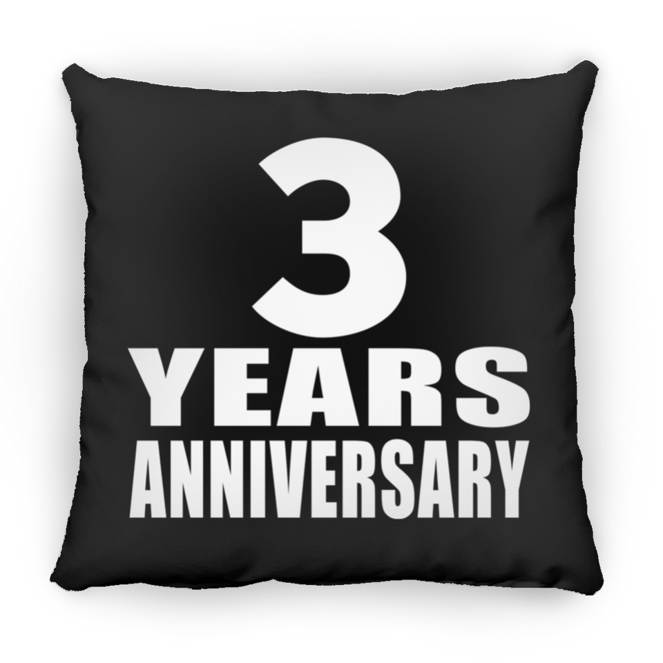 3rd Anniversary 3 Years - Throw Pillow Black