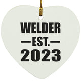 Welder Established EST. 2023 - Heart Ornament