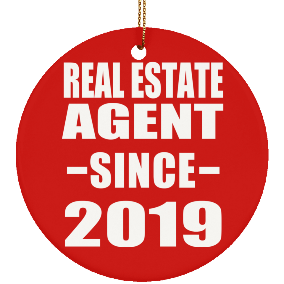 Real Estate Agent Since 2019 - Circle Ornament