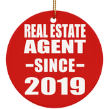 Real Estate Agent Since 2019 - Circle Ornament