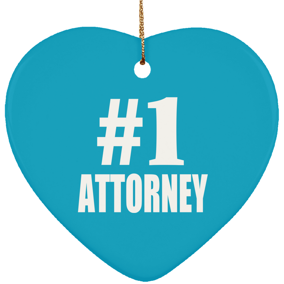 Number One #1 Attorney - Heart Ornament