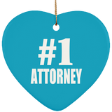 Number One #1 Attorney - Heart Ornament