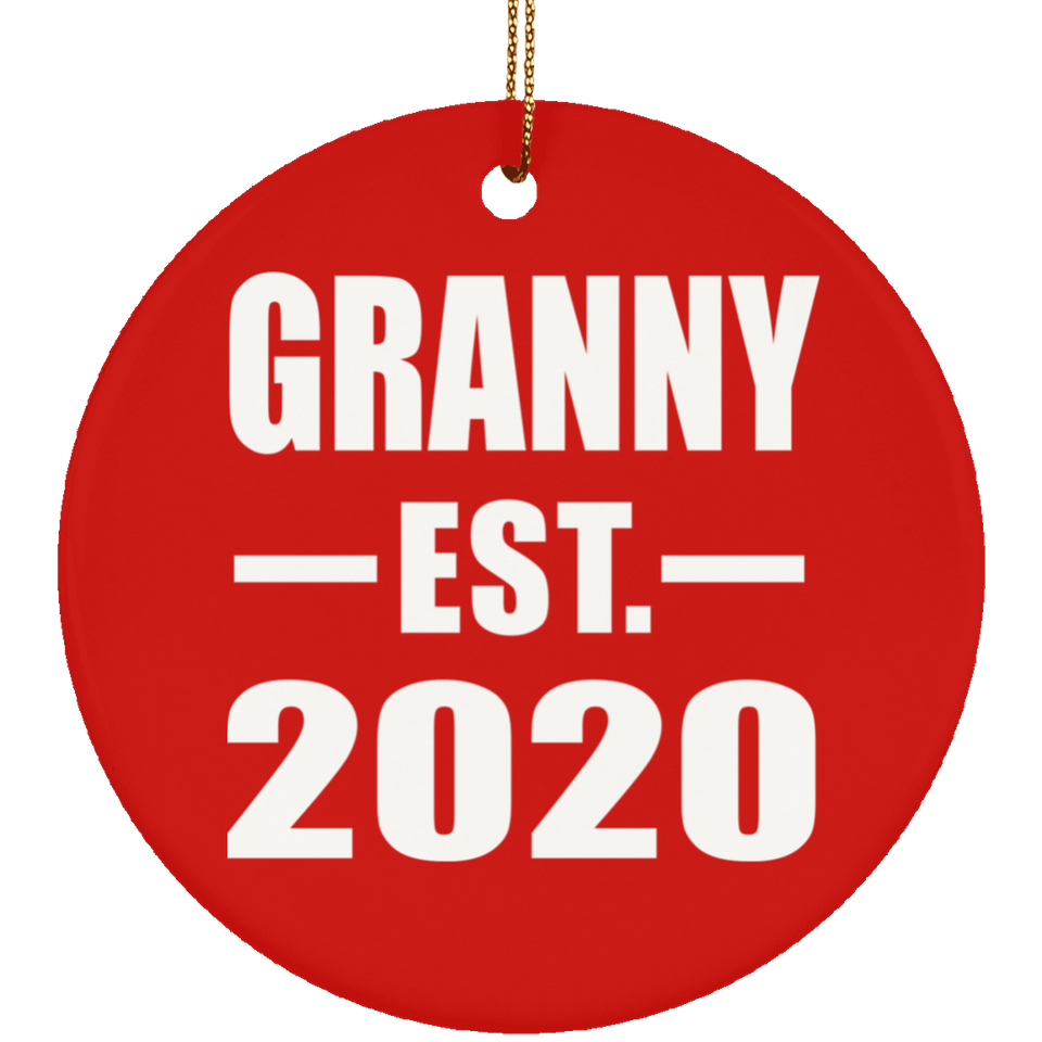 Granny Established EST. 2020 - Circle Ornament