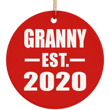 Granny Established EST. 2020 - Circle Ornament