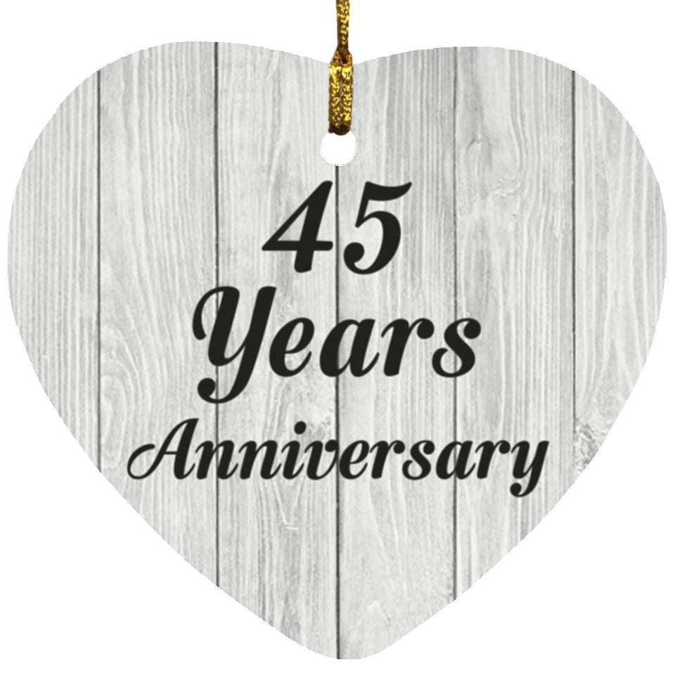 45th Anniversary 45 Years Anniversary - Heart Ornament F