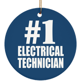 Number One #1 Electrical Technician - Circle Ornament