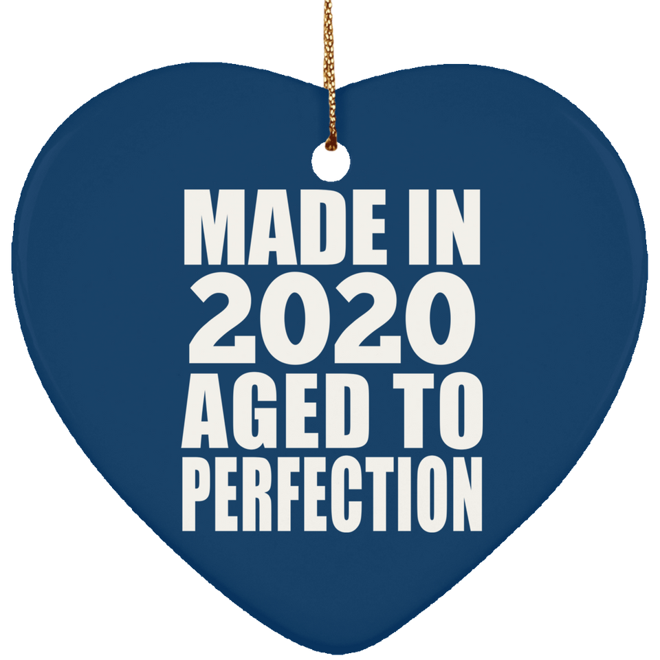 4th Birthday Made In 2020 Aged to Perfection - Heart Ornament