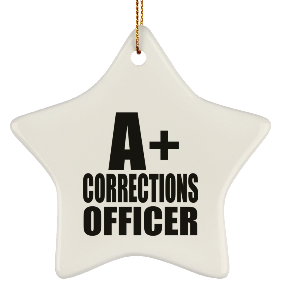 A+ Corrections Officer - Star Ornament