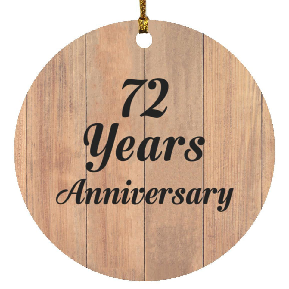 72nd Anniversary 72 Years Anniversary - Circle Ornament C
