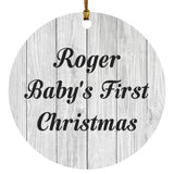 Roger Baby's First Christmas - Circle Ornament F