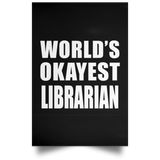 World's Okayest Librarian - Poster Portrait