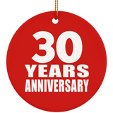 30th Anniversary 30 Years Anniversary - Circle Ornament