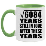 78th Anniversary Square Root of 6084 Years Still In Love - 11oz Accent Mug Green