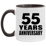 55th Anniversary 55 Years - 11oz Accent Mug Black