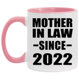 Mother In Law Since 2022 - 11oz Accent Mug Pink
