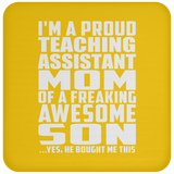 Proud Teaching Assistant Mom Of Awesome Son - Drink Coaster