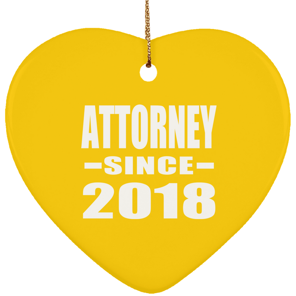 Attorney Since 2018 - Heart Ornament