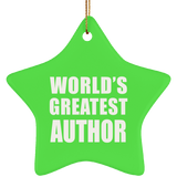 World's Greatest Author - Star Ornament