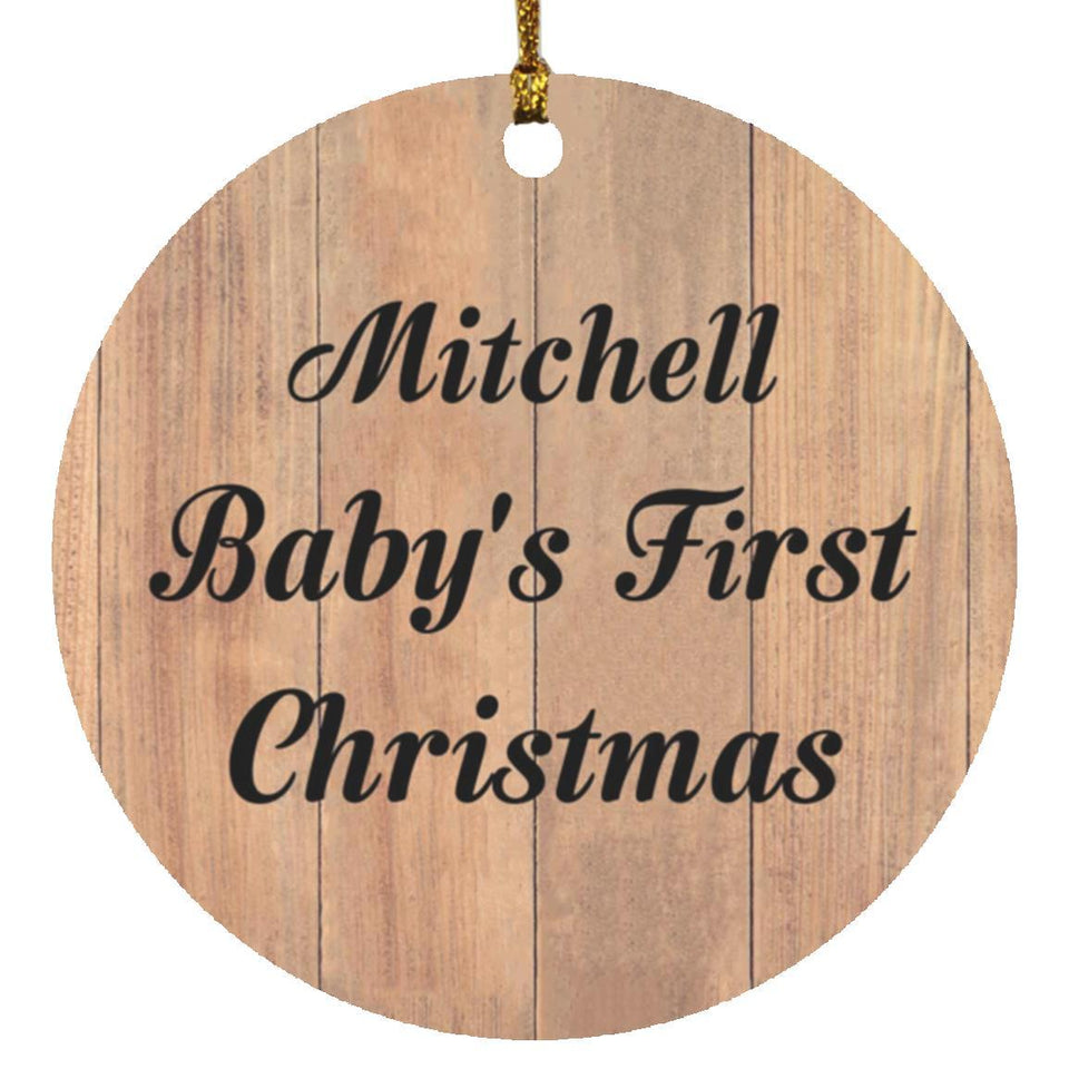 Mitchell Baby's First Christmas - Circle Ornament C