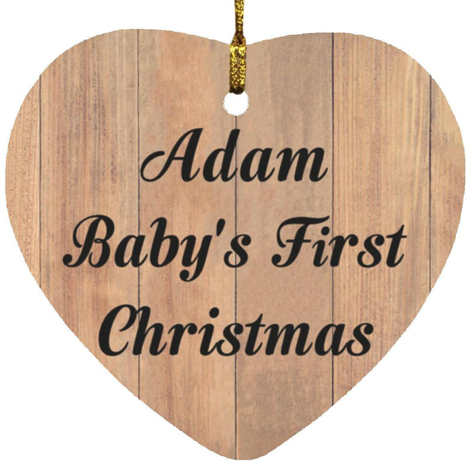 Adam Baby's First Christmas - Heart Ornament C