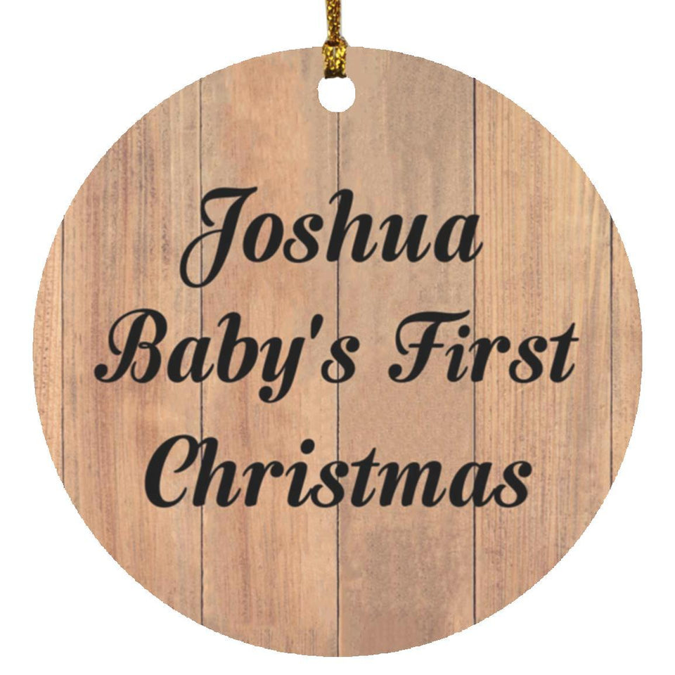 Joshua Baby's First Christmas - Circle Ornament C