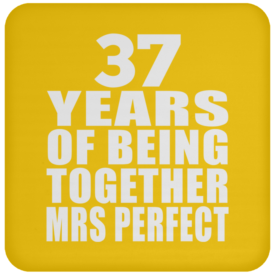 37th Anniversary 37 Years Of Being Mrs Perfect - Drink Coaster