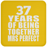 37th Anniversary 37 Years Of Being Mrs Perfect - Drink Coaster
