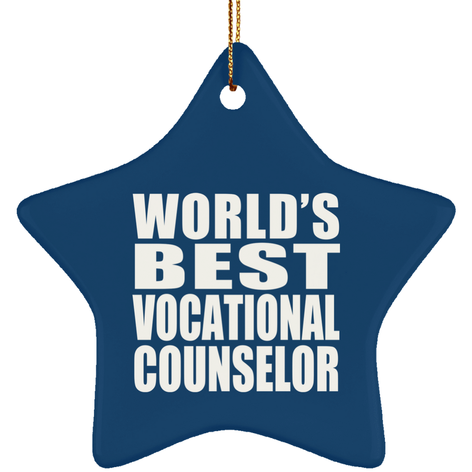 World's Best Vocational Counselor - Star Ornament
