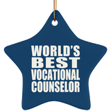 World's Best Vocational Counselor - Star Ornament