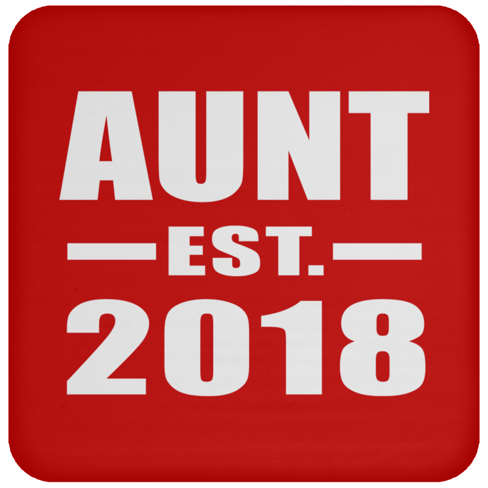 Aunt Established EST. 2018 - Drink Coaster