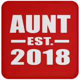 Aunt Established EST. 2018 - Drink Coaster