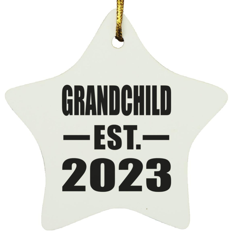 Grandchild Established EST. 2023 - Star Ornament