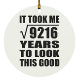 96th Birthday Took Square Root of 9216 Years To Look Good - Circle Ornament