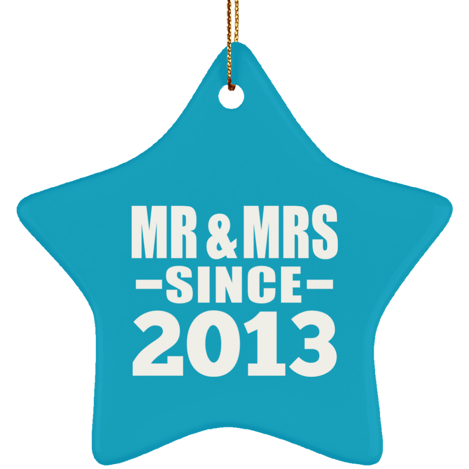 11th Anniversary Mr & Mrs Since 2013 - Star Ornament
