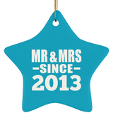 11th Anniversary Mr & Mrs Since 2013 - Star Ornament