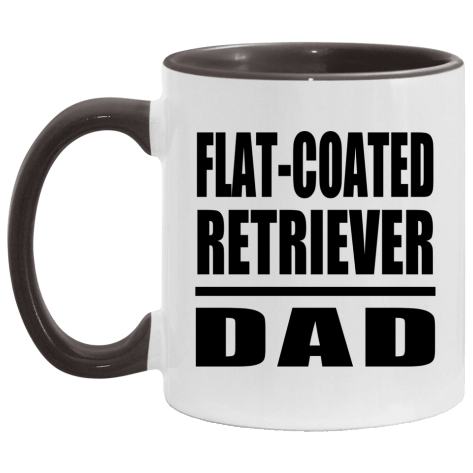 Flat-Coated Retriever Dad - 11oz Accent Mug Black