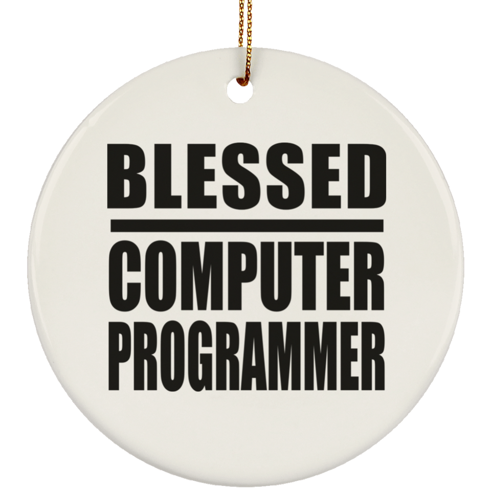 Blessed Computer Programmer - Circle Ornament