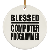 Blessed Computer Programmer - Circle Ornament