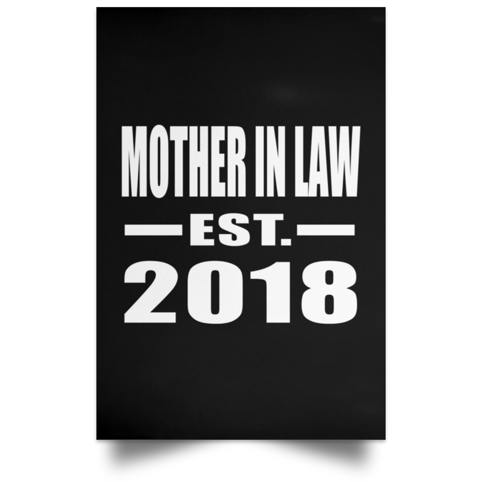 Mother In Law Established EST. 2018 - Poster Portrait